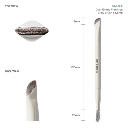 M402 Dual-Ended Precision Brow Brush & Comb