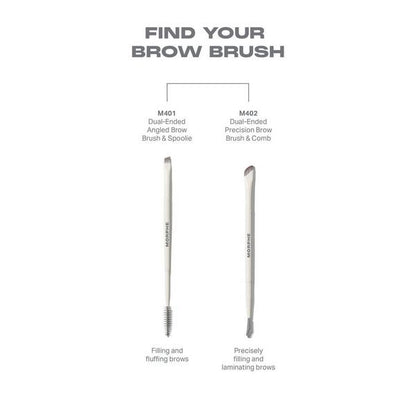 M402 Dual-Ended Precision Brow Brush & Comb