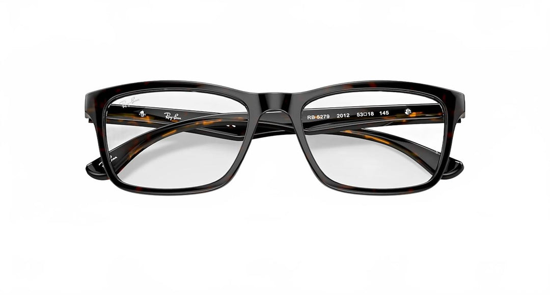 men's rx5279 square frames in polished dark havana