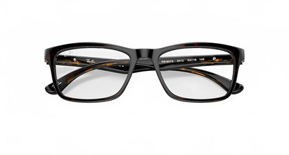 men's rx5279 square frames in polished dark havana