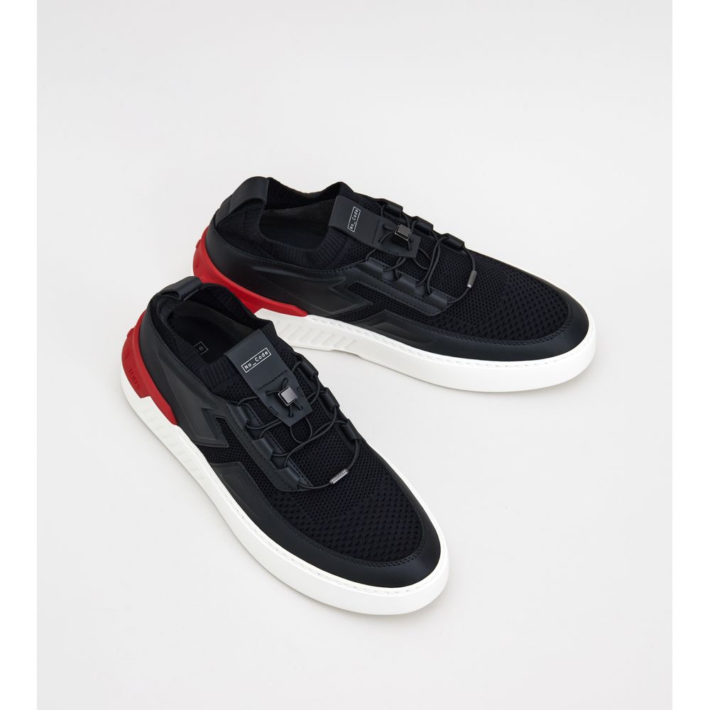no_code x in leather and technical fabric