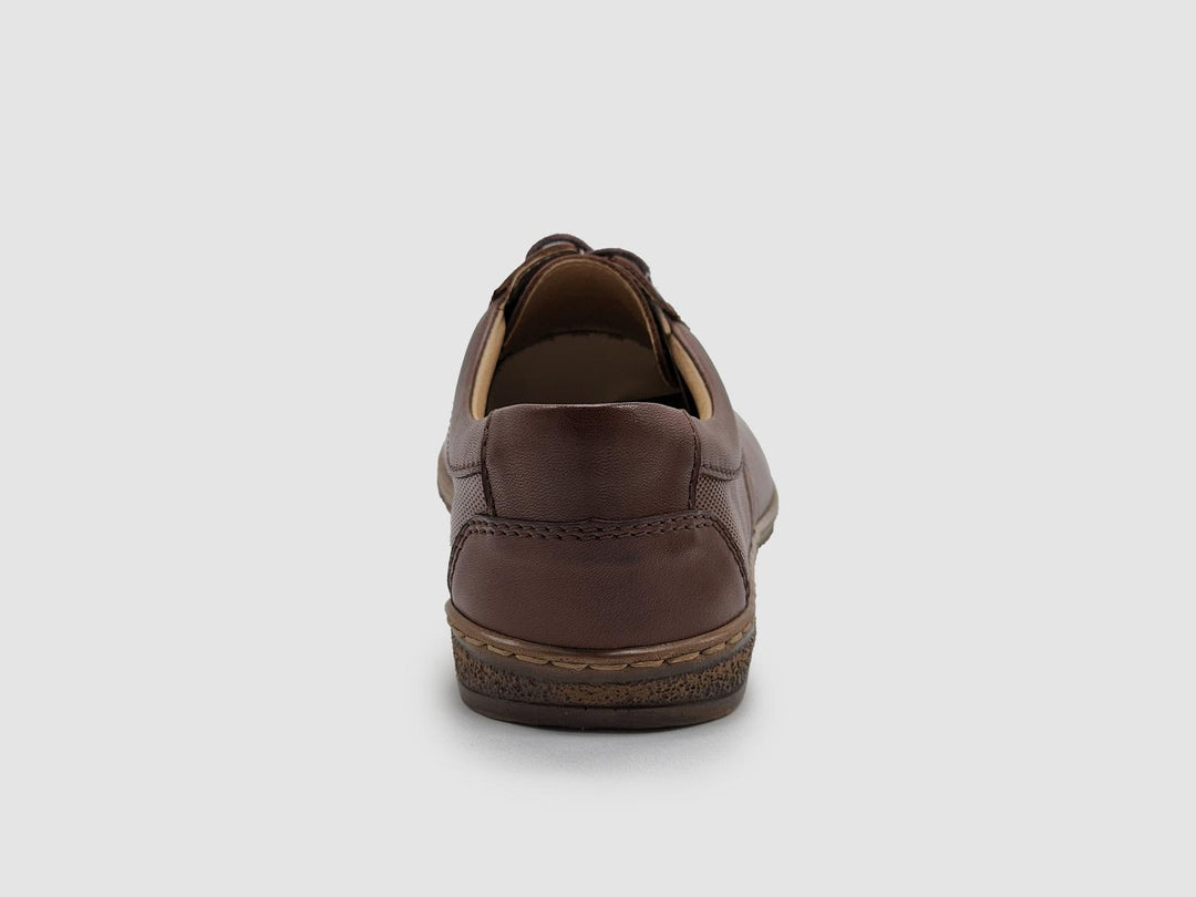 men's essential leather dress shoes in dark brown