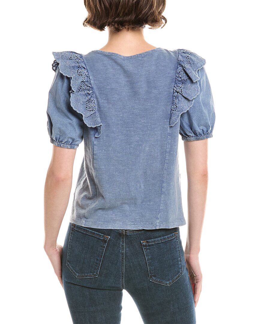 eyelet sleeve t-shirt