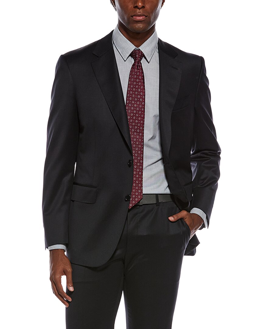 2pc wool suit with flat front pant