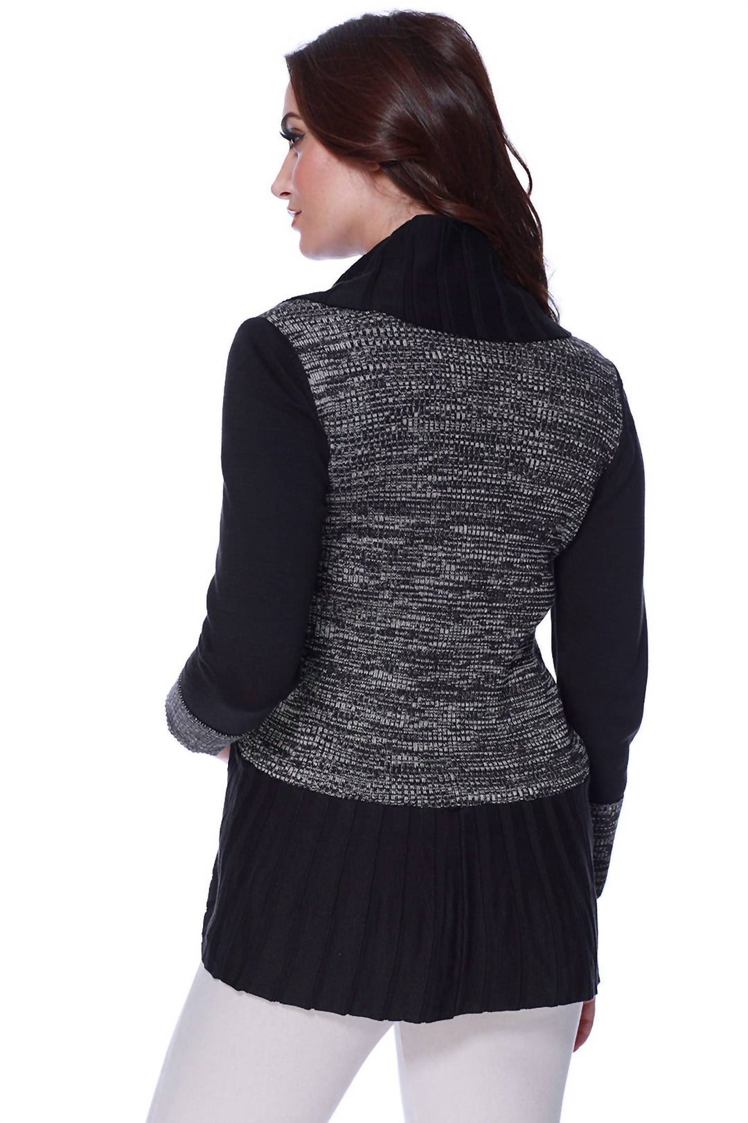tweed signature wrap in black/stone