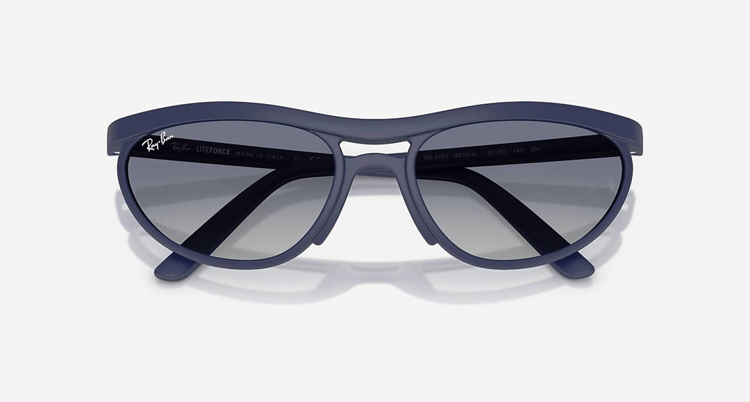 men's liteforce sunglasses in matte blue mirror blue