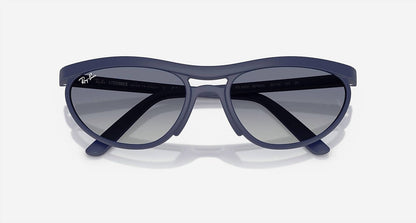 men's liteforce sunglasses in matte blue mirror blue