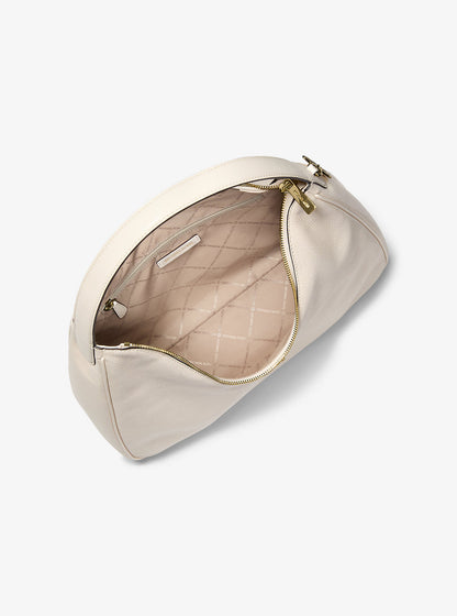 nayla medium pebbled leather shoulder bag