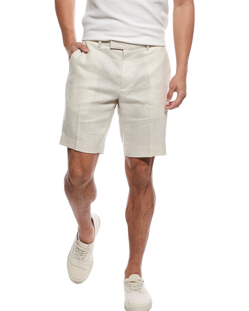 grey linen short