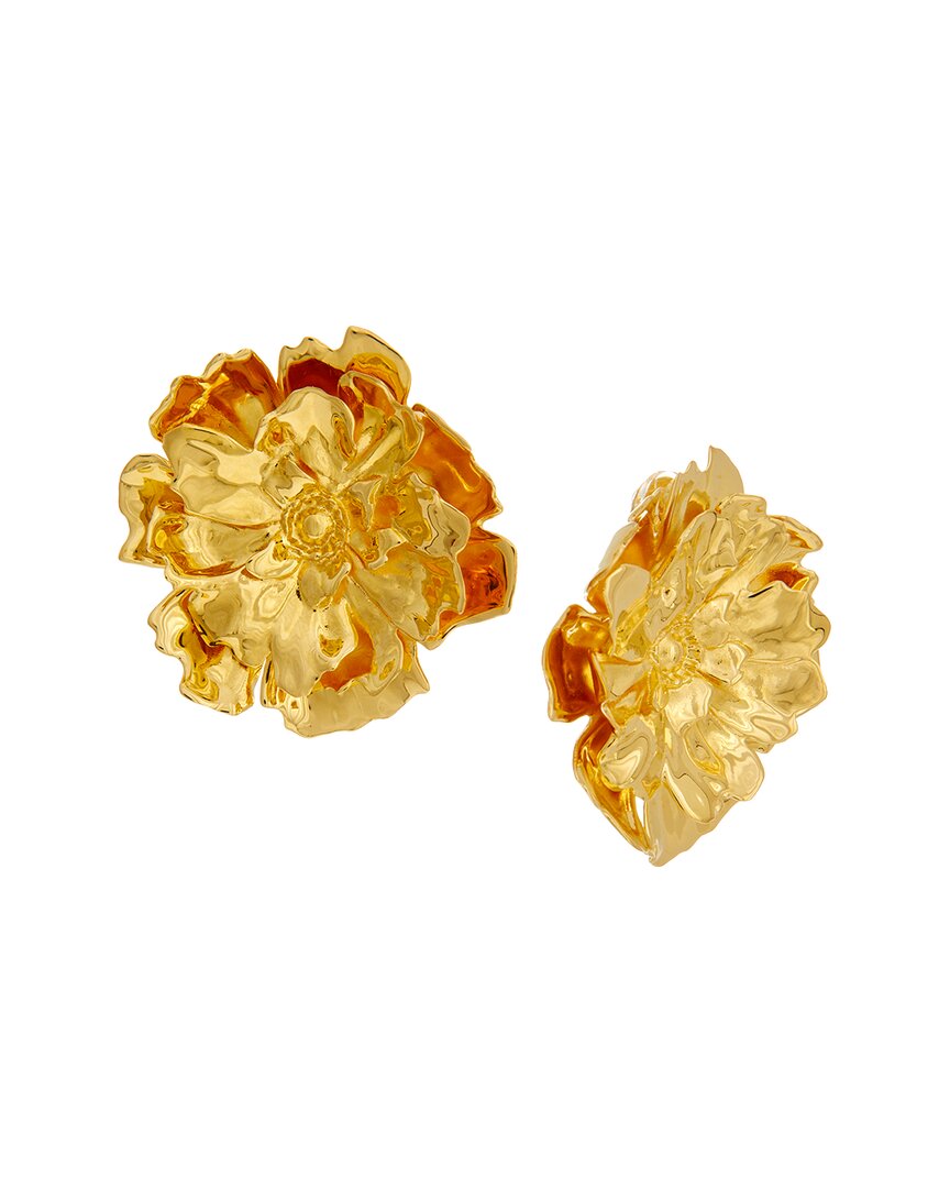 large peony stud earrings