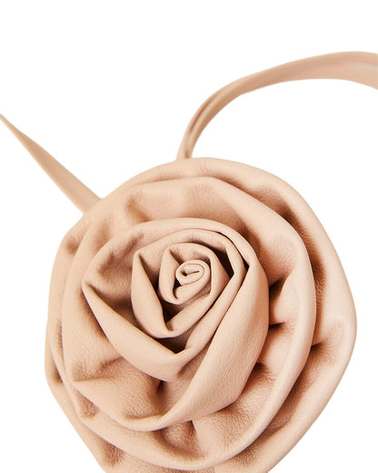 rosette leather wrap belt
