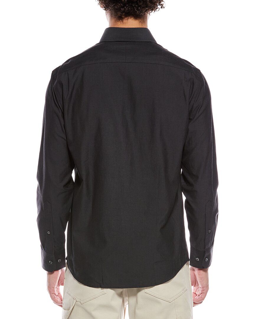 twill long collar dress shirt