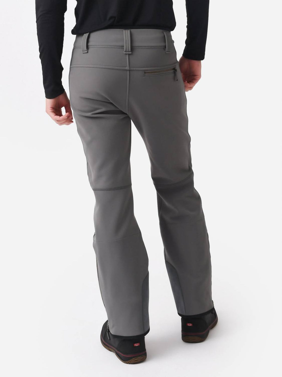 steven softshell straight cut ski pants in hay grey