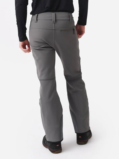 steven softshell straight cut ski pants in hay grey
