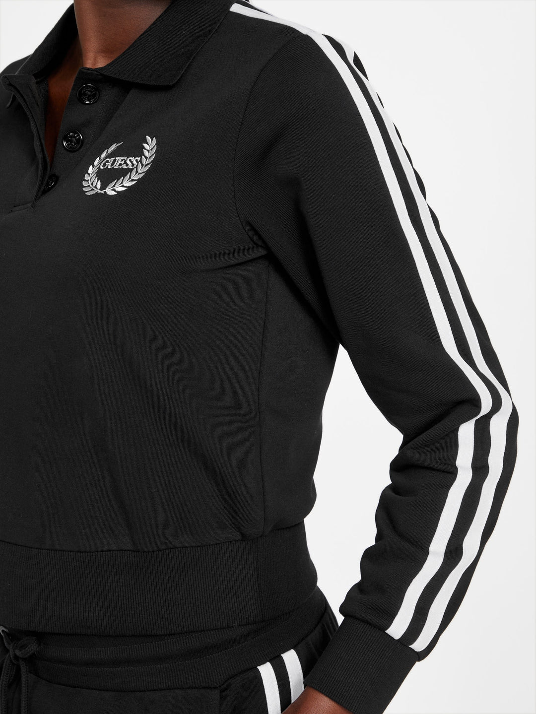 missy active terry polo sweater