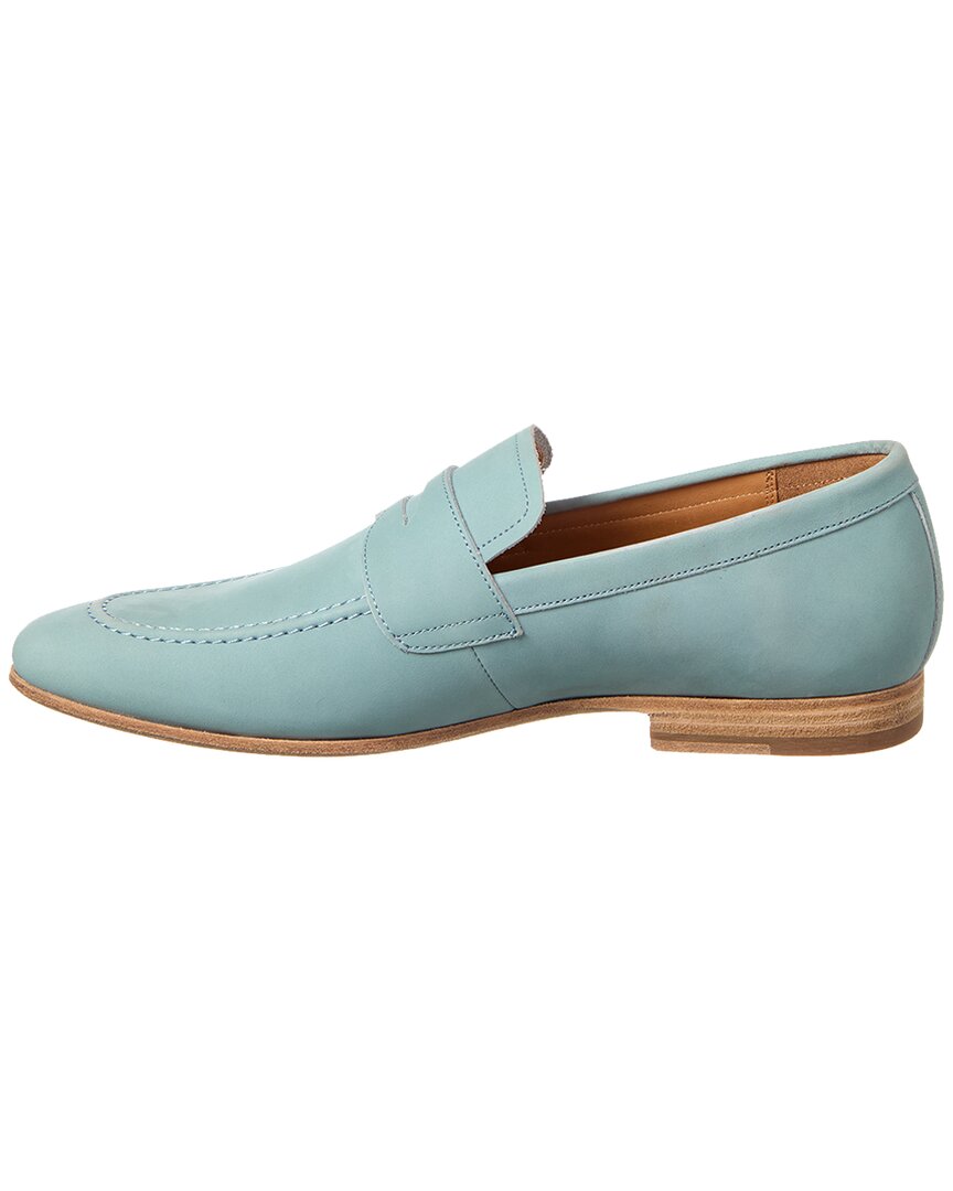 suede penny loafer