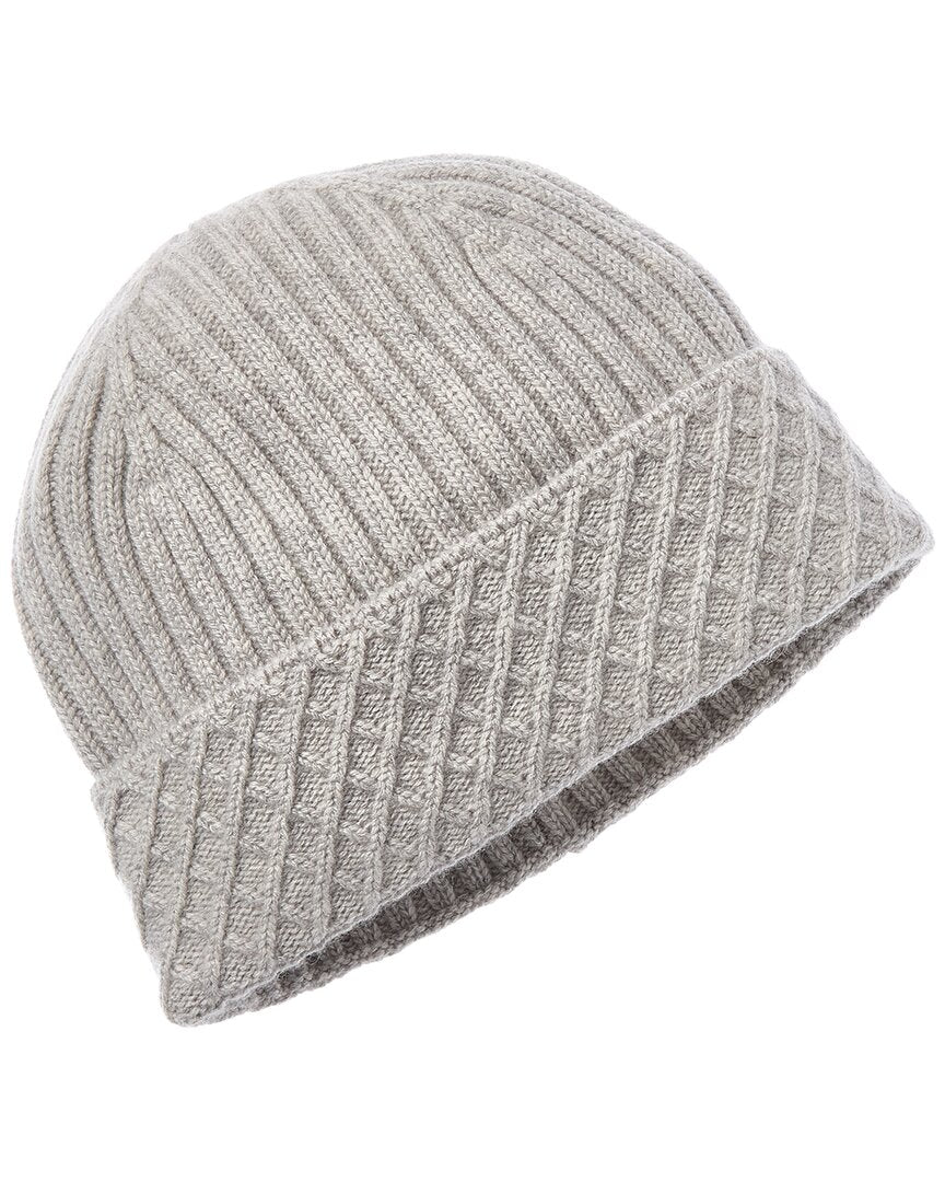 diamond cuff rib cashmere beanie