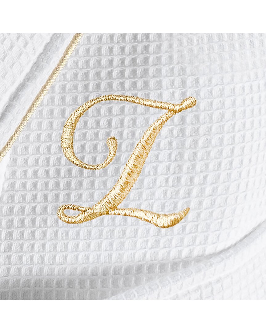 hotel monogram turkish cotton waffle terry bathrobe with