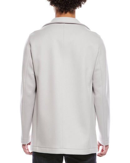 short wool & cashmere-blend coat