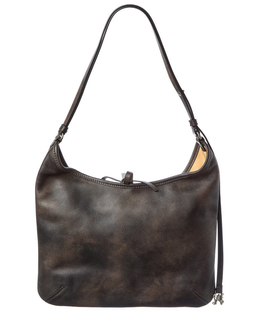 logo leather hobo bag