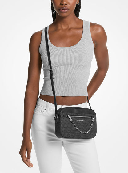 jet set large logo crossbody bag