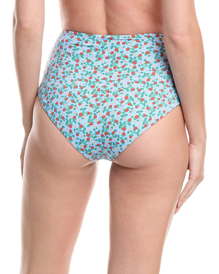 lilly print high-waist bikini bottom