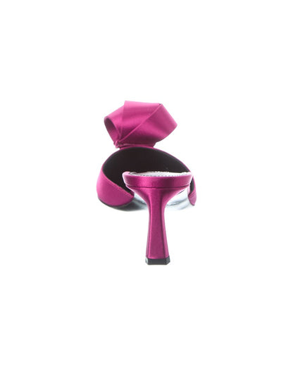bigoudi satin mule