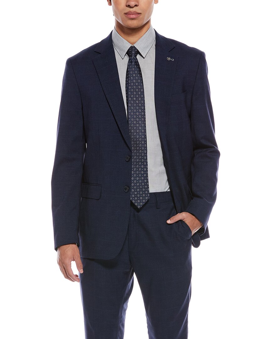 2pc windowpane suit