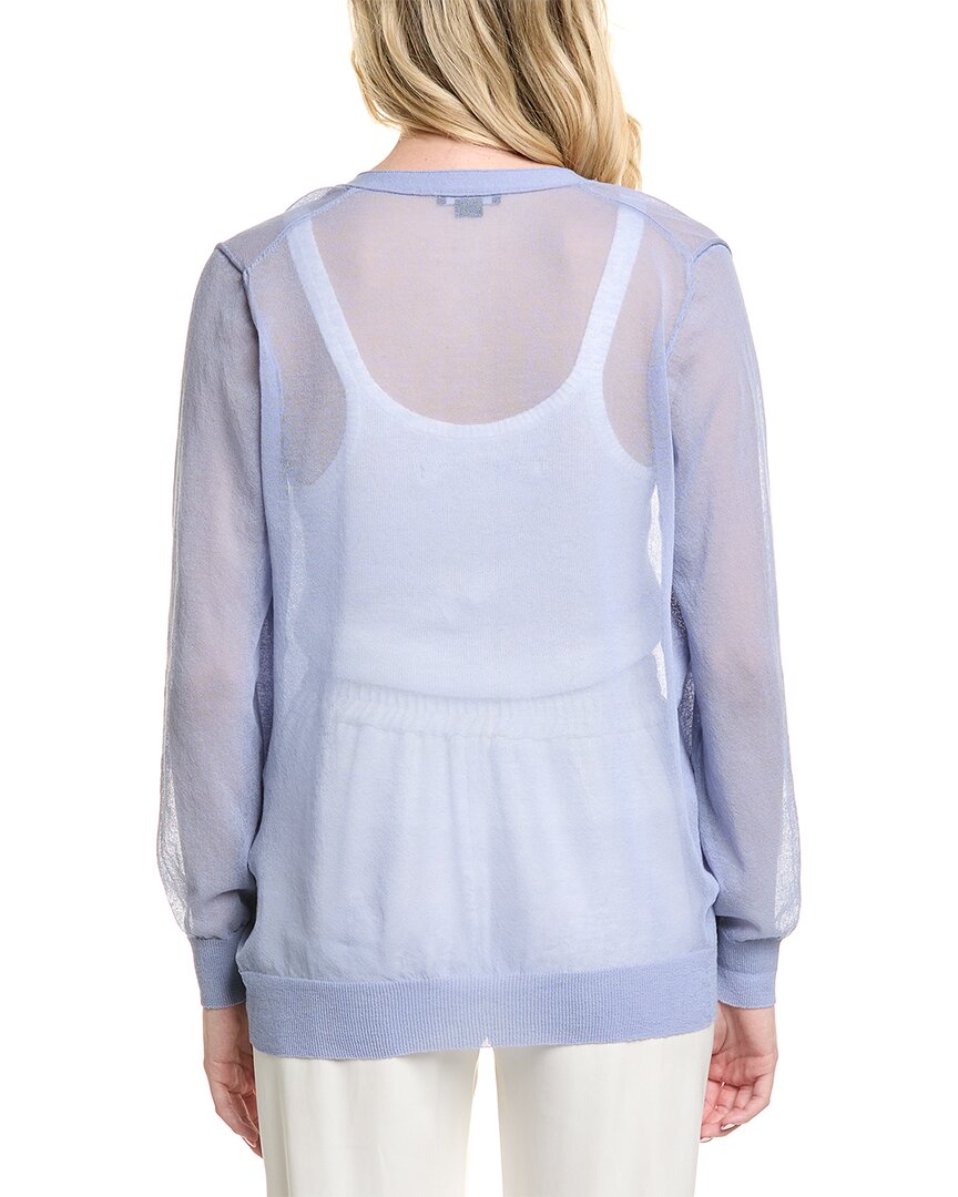 v-neck button front wool-blend cardigan