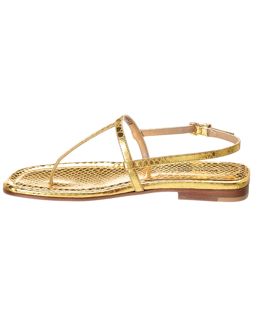 ali python-embossed leather sandal