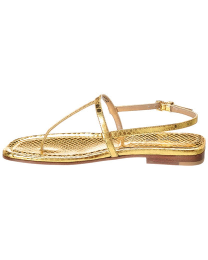 ali python-embossed leather sandal