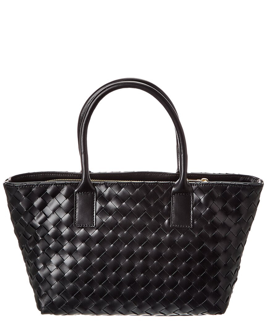 anya hand-woven leather satchel