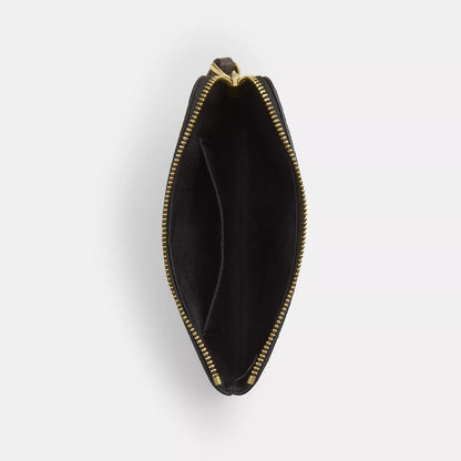 corner zip wristlet in loved signature canvas