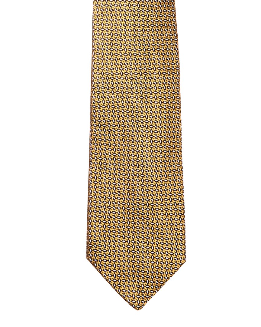 mustard silk tie