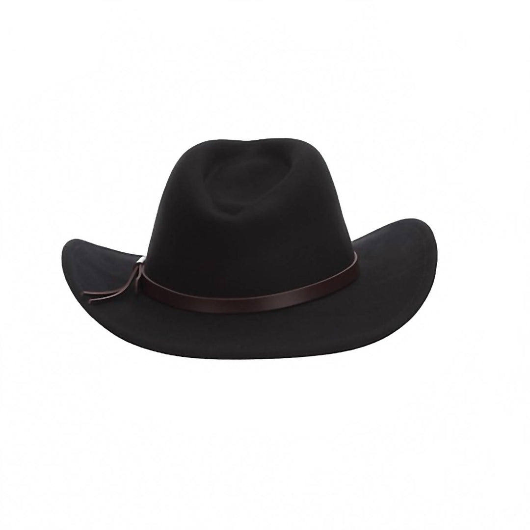 men's crushable felt outback hat in black