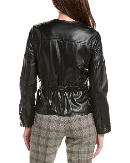 elastic detail waist jacket
