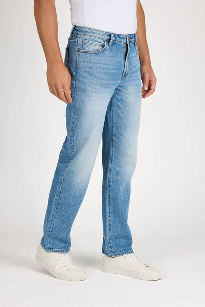 caine straight leg vintage rigid denim jeans in lincoln