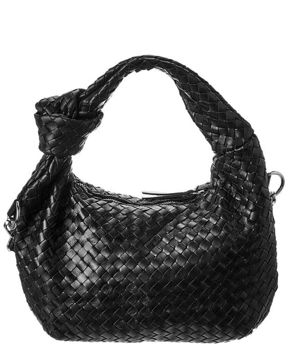 sylvie hand-woven leather shoulder bag