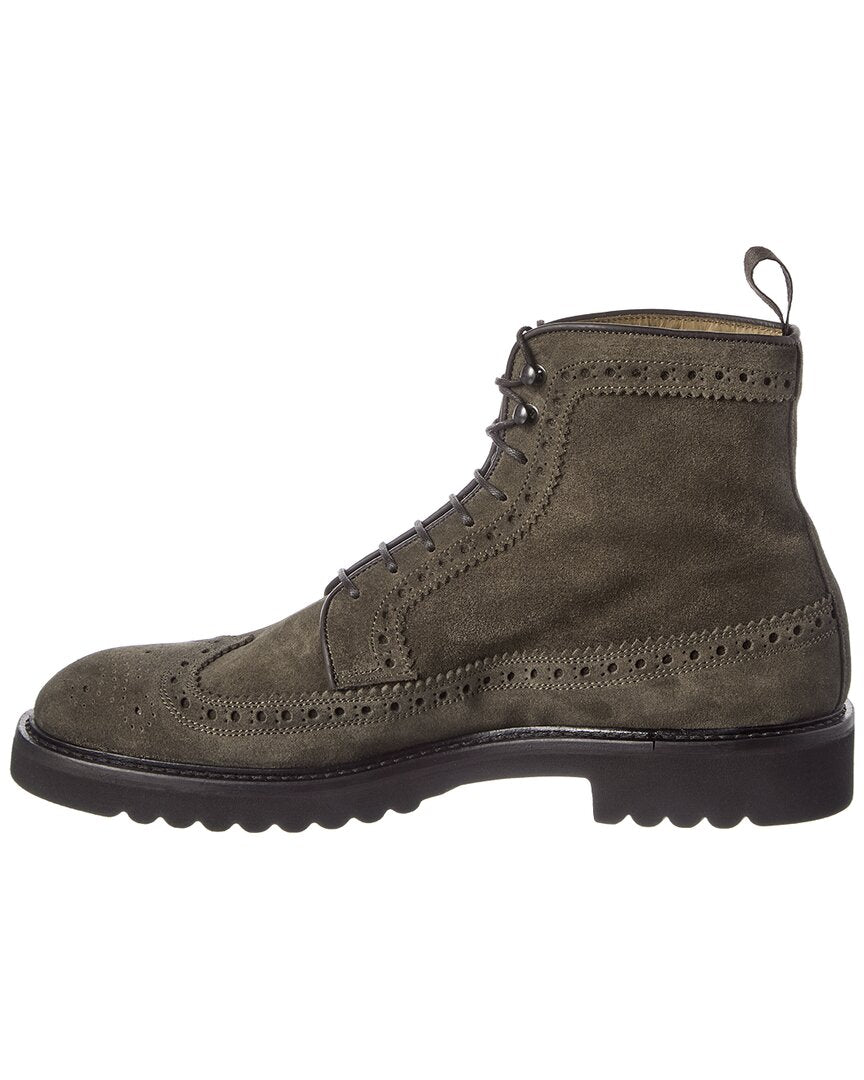 lace-up suede boot