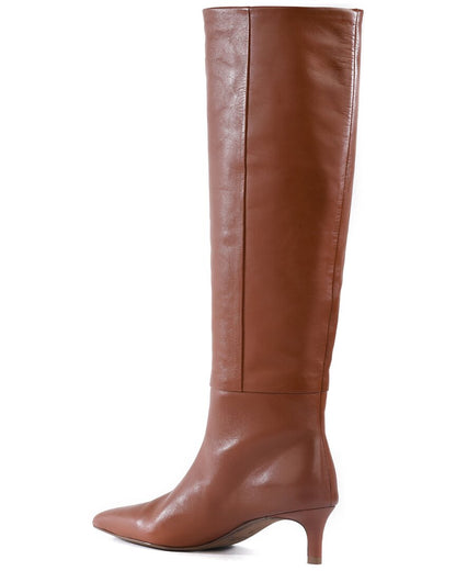 rose leather boot