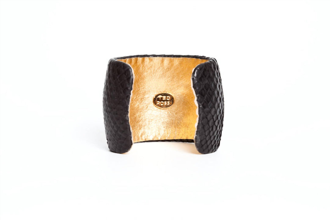 women's python cuff - large in black