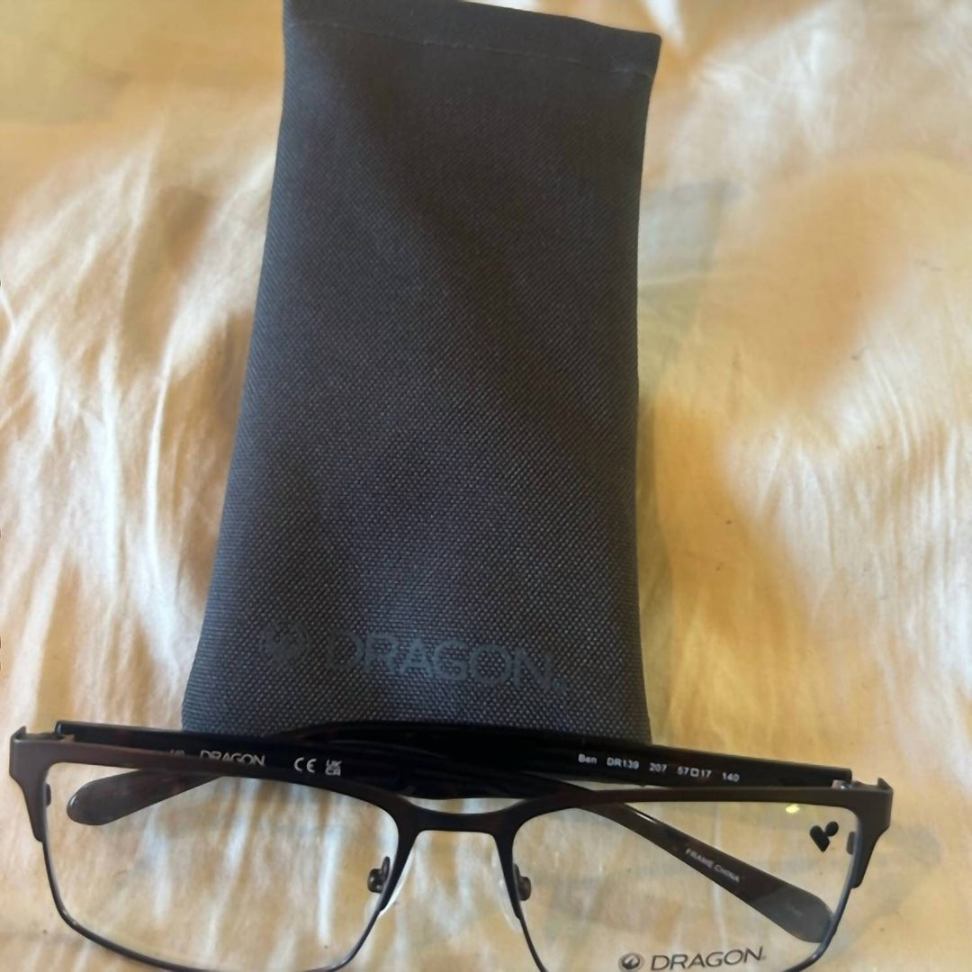men's ben rectangular optical frame in satin black