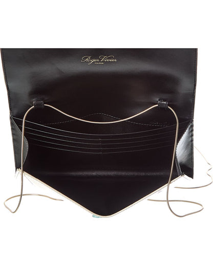 mini buckle patent wallet on chain