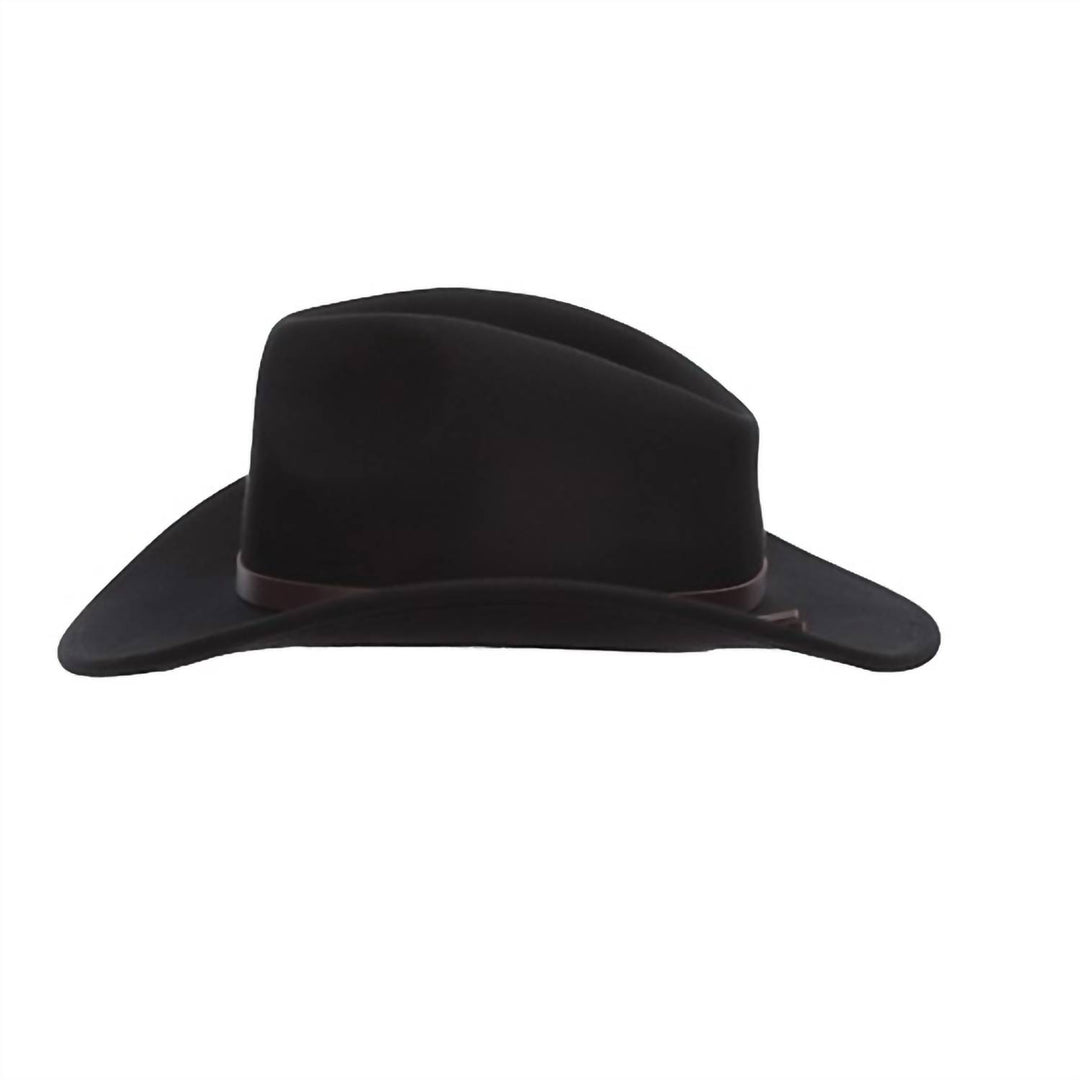 men's crushable felt outback hat in black