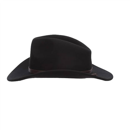 men's crushable felt outback hat in black