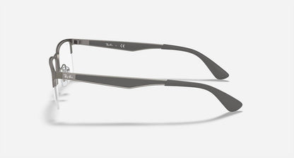 men's rb6335 2855 optics eyeglasses frame in matte grey