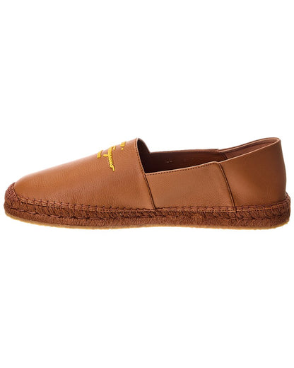 ferragamo gus leather espadrille