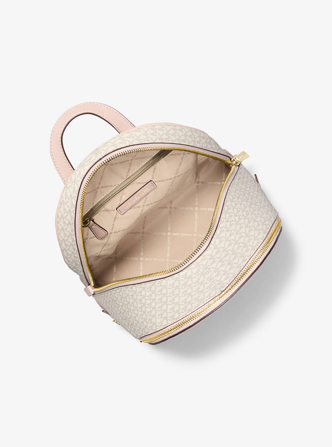 rhea medium color-block signature logo backpack