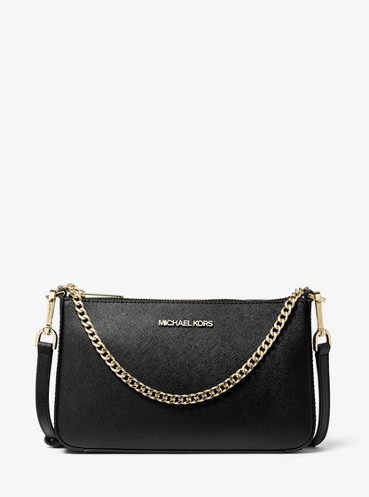 jet set medium saffiano leather crossbody bag