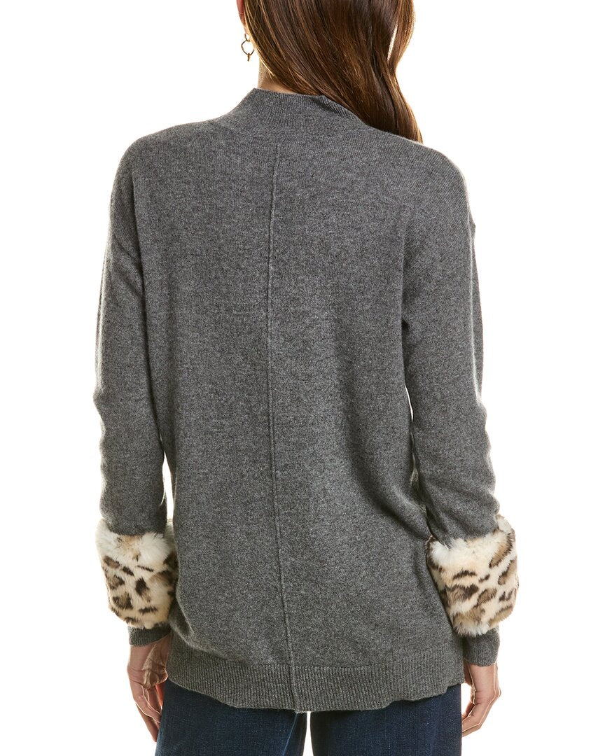 turtleneck wool & cashmere-blend tunic sweater